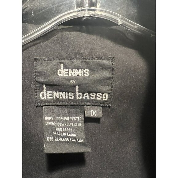 Dennis By Dennis Basso 1X Women's Leopard-Print/Black Reversible Jacket - Picture 4 of 6